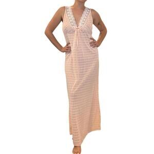 Vintage Sheer Maxi Dress 70s Style